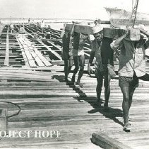 Construction of a new pier for the SS HOPE